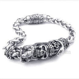 Bracciale Da Uomo Con Teschio In Titanio Fuso