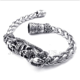 Bracciale Da Uomo Con Teschio In Titanio Fuso