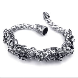 Bracciale Da Uomo Con Teschio In Titanio Fuso