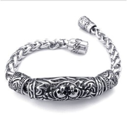 Bracciale Da Uomo Con Teschio In Titanio Fuso