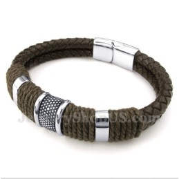 Bracciale In Pelle Di Titanio Da Uomo