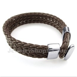 Bracciale In Pelle Di Titanio Da Uomo