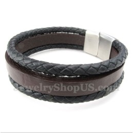 Bracciale In Pelle Di Titanio Da Uomo