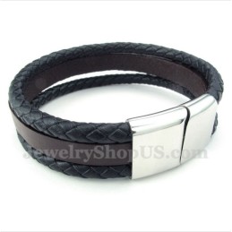 Bracciale In Pelle Di Titanio Da Uomo