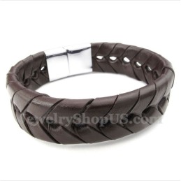 Bracciale In Pelle Di Titanio Da Uomo