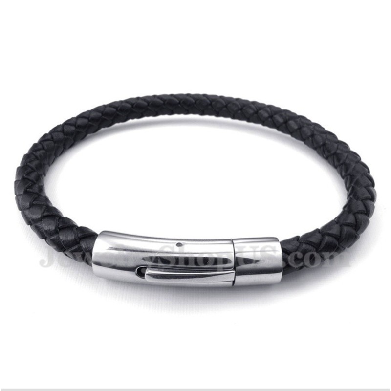 Bracciale In Pelle Di Titanio Da Uomo Bracciale In Pelle Di Titanio Da Uomo