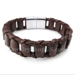 Bracciale In Pelle Di Titanio Da Uomo