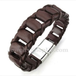 Bracciale In Pelle Di Titanio Da Uomo