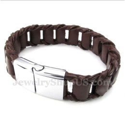 Bracciale In Pelle Di Titanio Da Uomo