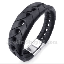Bracciale In Pelle Di Titanio Da Uomo