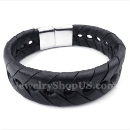 Bracciale In Pelle Di Titanio Da Uomo