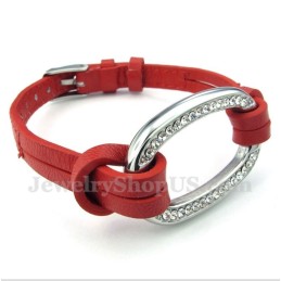 Bracciale In Pelle Di Titanio Da Uomo