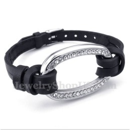 Bracciale In Pelle Di Titanio Da Uomo