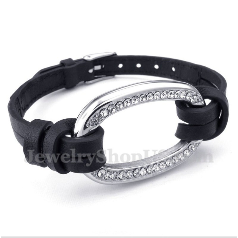 Bracciale In Pelle Di Titanio Da Uomo Bracciale In Pelle Di Titanio Da Uomo