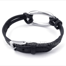Bracciale In Pelle Di Titanio Da Uomo