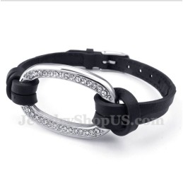 Bracciale In Pelle Di Titanio Da Uomo
