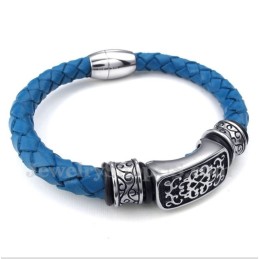 Bracciale In Pelle Di Titanio Da Uomo