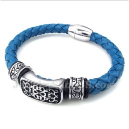 Bracciale In Pelle Di Titanio Da Uomo