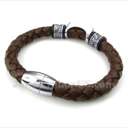 Bracciale In Pelle Di Titanio Da Uomo