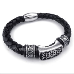 Bracciale In Pelle Di Titanio Da Uomo
