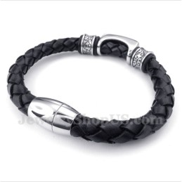 Bracciale In Pelle Di Titanio Da Uomo