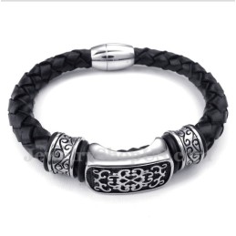 Bracciale In Pelle Di Titanio Da Uomo
