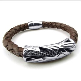 Bracciale In Pelle Di Titanio Da Uomo