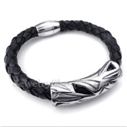 Bracciale In Pelle Di Titanio Da Uomo