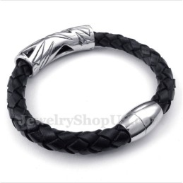 Bracciale In Pelle Di Titanio Da Uomo