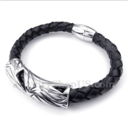 Bracciale In Pelle Di Titanio Da Uomo