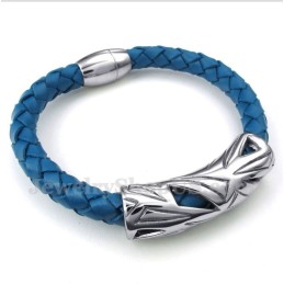 Bracciale In Pelle Di Titanio Da Uomo