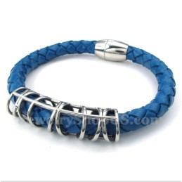 Bracciale In Pelle Di Titanio Da Uomo