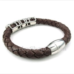 Bracciale In Pelle Di Titanio Da Uomo