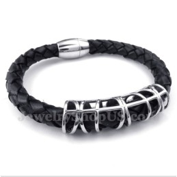 Bracciale In Pelle Di Titanio Da Uomo