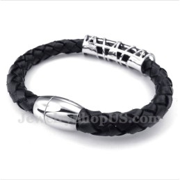 Bracciale In Pelle Di Titanio Da Uomo