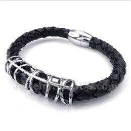 Bracciale In Pelle Di Titanio Da Uomo