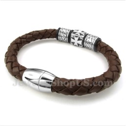 Bracciale In Pelle Di Titanio Da Uomo