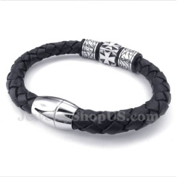 Bracciale In Pelle Di Titanio Da Uomo