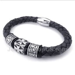 Bracciale In Pelle Di Titanio Da Uomo