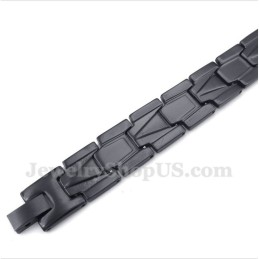 Bracciale In Titanio Nero Da Uomo