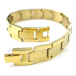 Bracciale In Titanio Oro Da Uomo