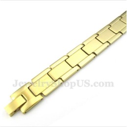Bracciale In Titanio Oro Da Uomo
