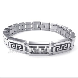 Bracciale Da Uomo In Titanio Con Motivo A Meandro Greco