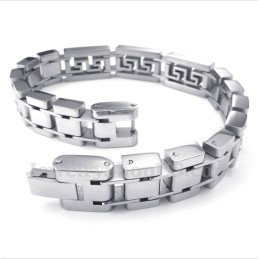 Bracciale Da Uomo In Titanio Con Motivo A Meandro Greco