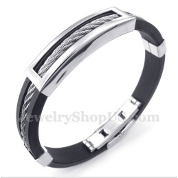 Bracciale Da Uomo In Titanio E Gomma
