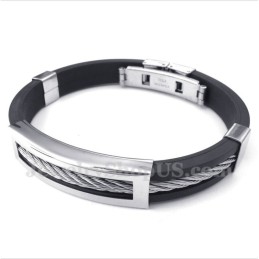 Bracciale Da Uomo In Titanio E Gomma