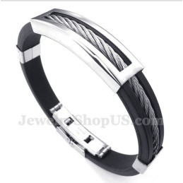 Bracciale Da Uomo In Titanio E Gomma