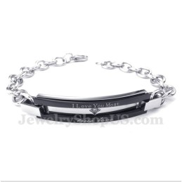 Bracciale Da Uomo In Titanio Nero Per Coppie