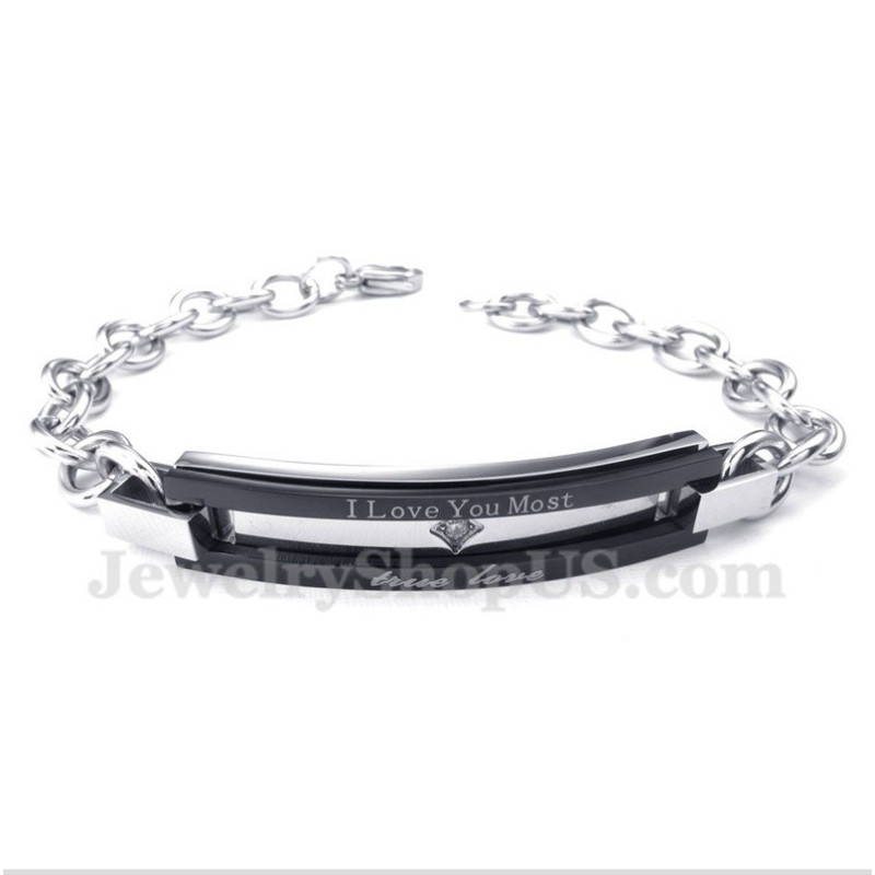 Bracciale Da Uomo In Titanio Nero Per Coppie Bracciale Da Uomo In Titanio Nero Per Coppie
