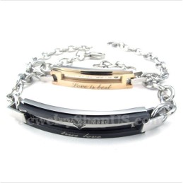 Bracciale Da Uomo In Titanio Nero Per Coppie